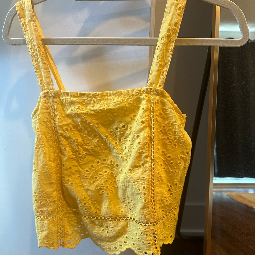 Seven for all mankind adorable yellow tank size small